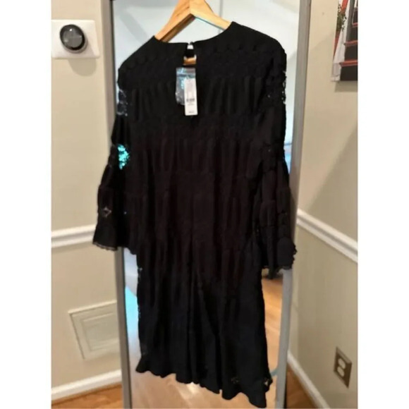 New York & Company Lace Shift Long Sleeve Medium - Picture 4 of 4